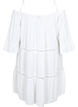 Strand tunika med off-shoulder, White, Packshot image number 1