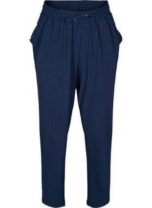 Bukser med lommer og elastikkant, Night Sky, Packshot image number 0