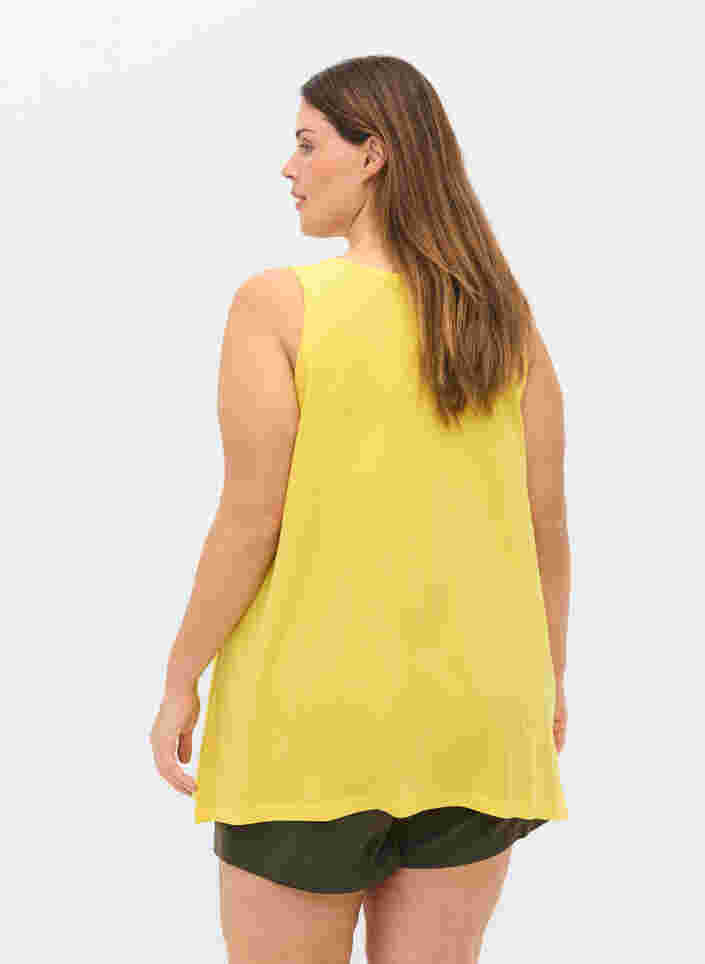 Ærmeløs top med a-shape, Primrose Yellow, Model image number 1