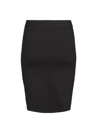 Tætsiddende nederdel i viskose mix, Black, Packshot image number 1