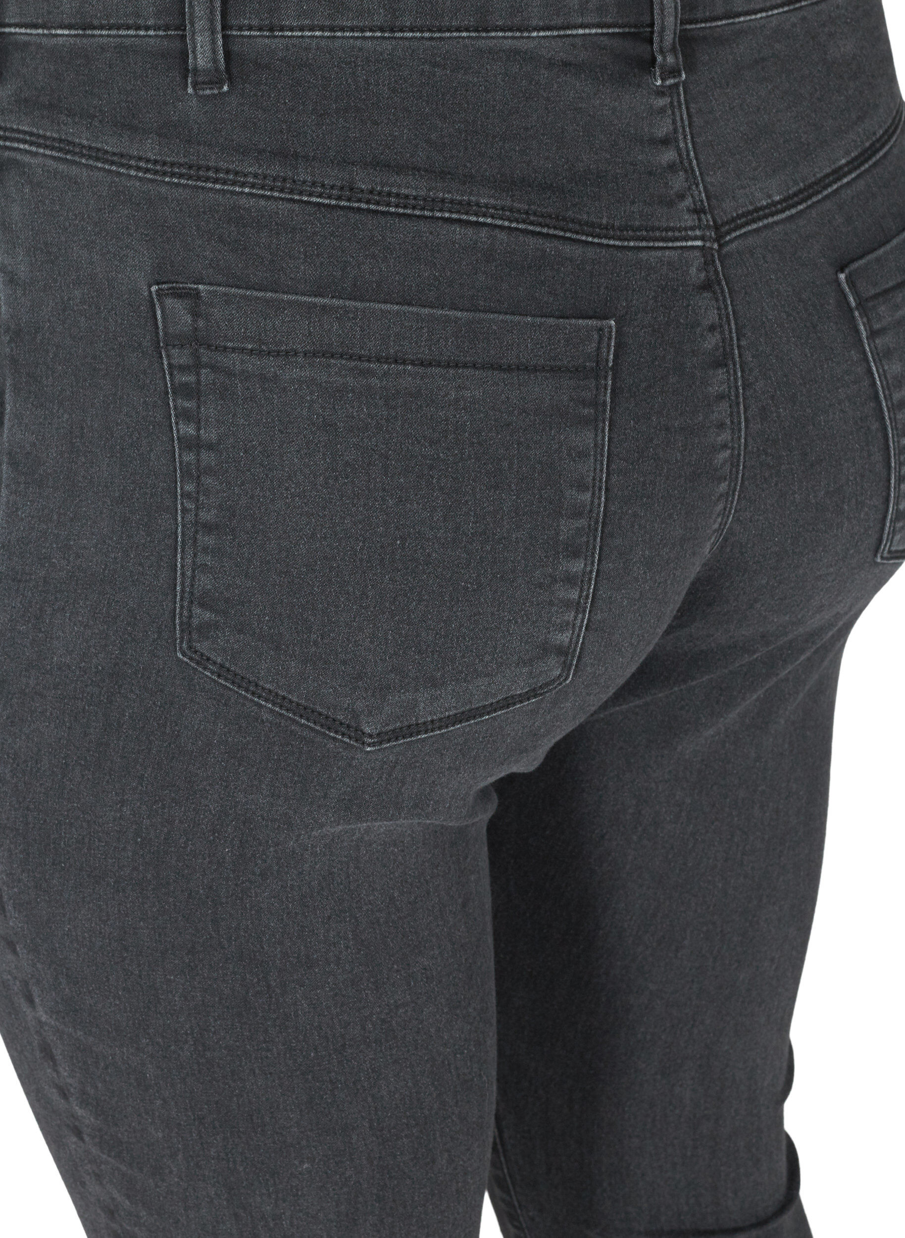 Zizzi Jeggings i bomuldsblanding, Grey Denim, Packshot image number 2
