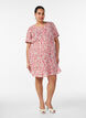 Kort kjole i bomuld med blomsterprint, R&oslash;d, Model image number 1