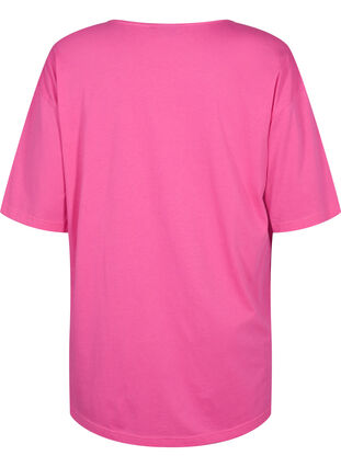 Oversize bomulds t-shirt med tryk, Shocking Pink ÉTOILÉ, Packshot image number 1