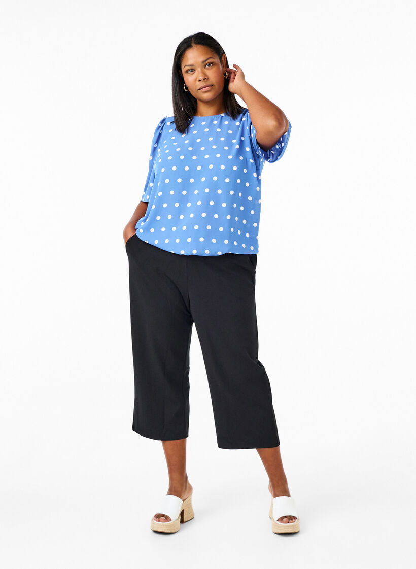 Prikket bluse med korte ærmer, River S. White Dot, Model image number 2