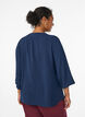 Bluse med 3/4 &aelig;rmer, Bl&aring;, Model image number 2