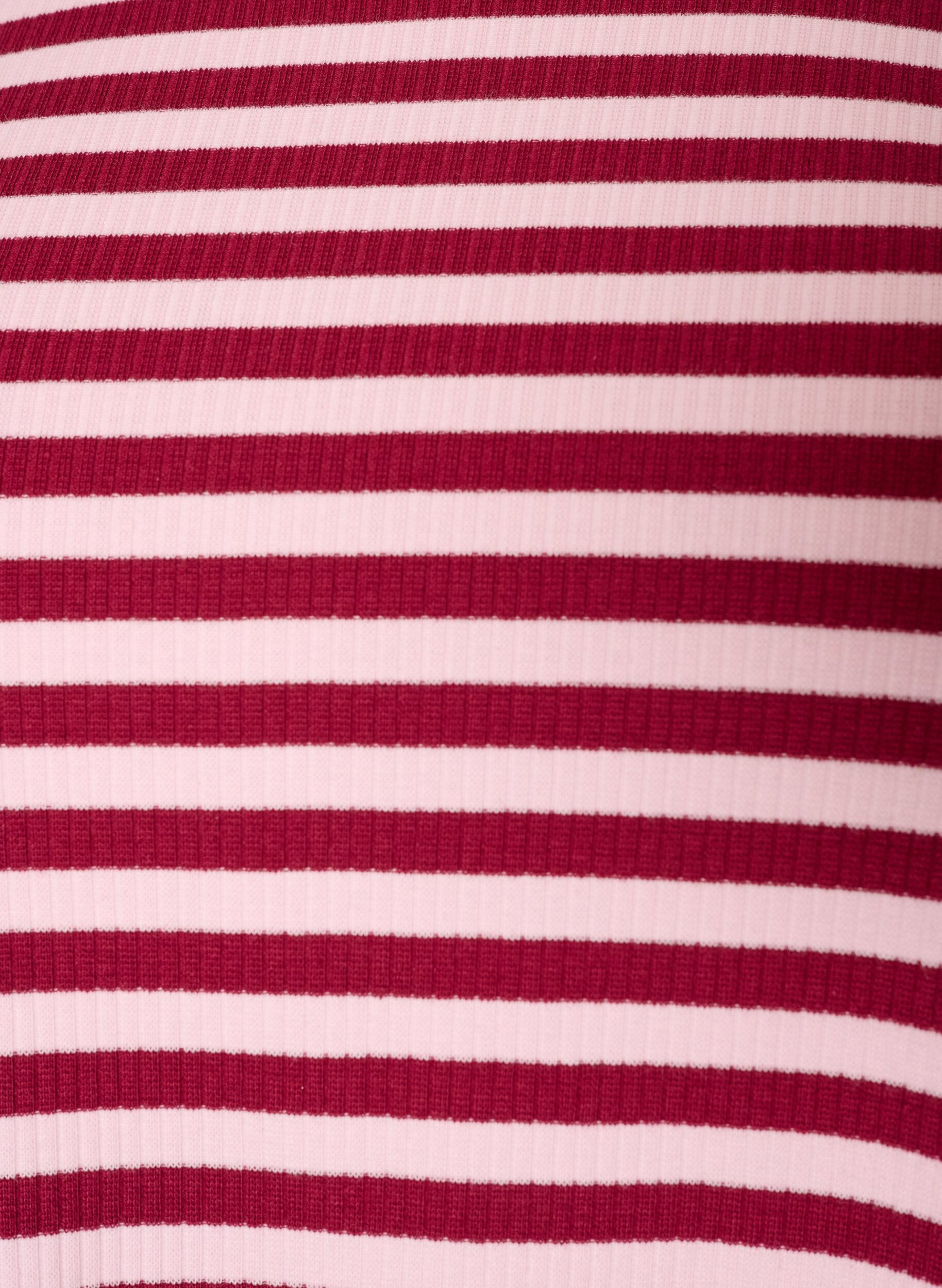 ZizziStribet bluse med lange &aelig;rmer, Lyser&oslash;d, Packshot image number 2