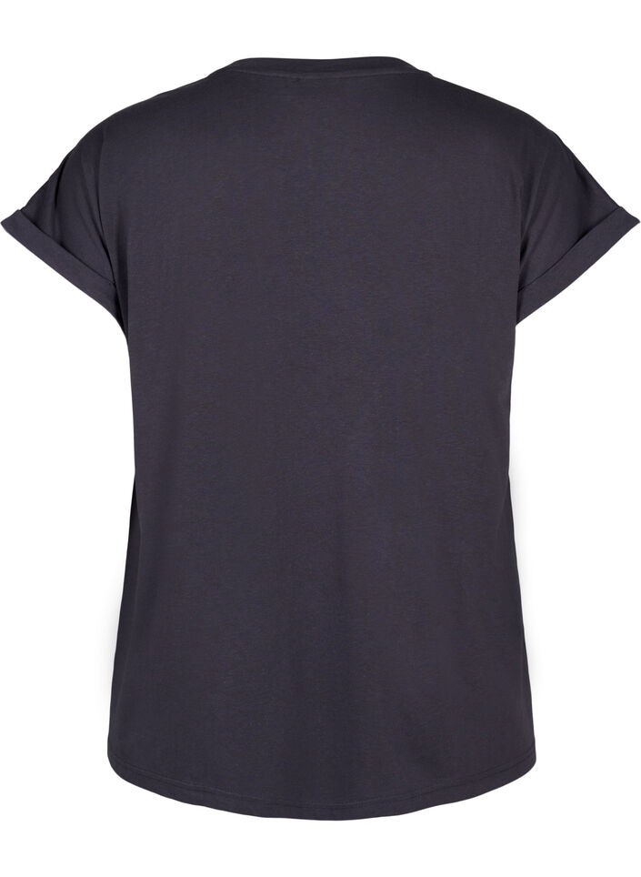 Kort&aelig;rmet t-shirt i bomuldsblanding, Gr&aring;, Packshot image number 1