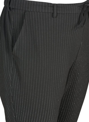Cropped maddison bukser med striber, Black w lurex, Packshot image number 2
