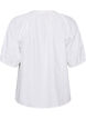 Skjortebluse med knaplukning og bindeb&aring;nd, Hvid, Packshot image number 1