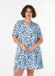 Kort kjole med blomsterprint, Bl&aring;, Model image number 0