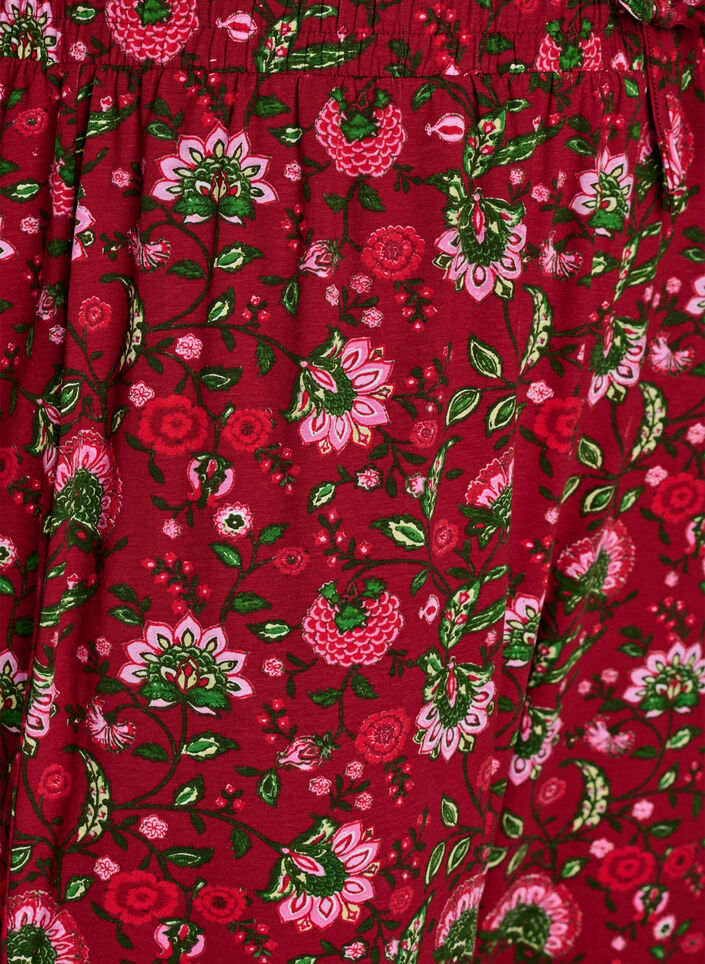 Natbukser i bomuld med print, R&oslash;d, Packshot image number 2