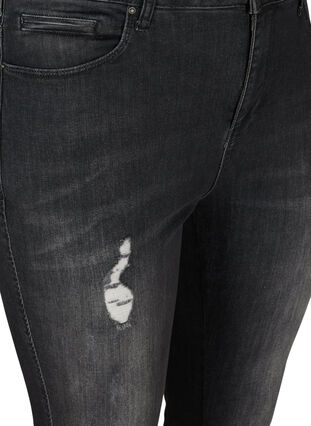 Amy jeans med slid detaljer, Grey Denim, Packshot image number 2