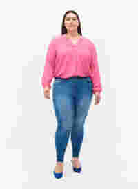 Super slim Amy jeans med høj talje, Lt blue Denim, Model