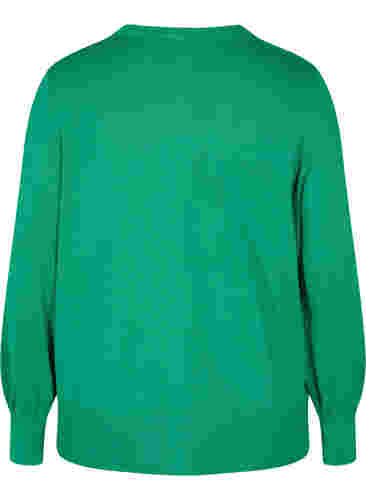 Strikket cardigan med knapper i viskosemix, Jolly Green, Packshot image number 1