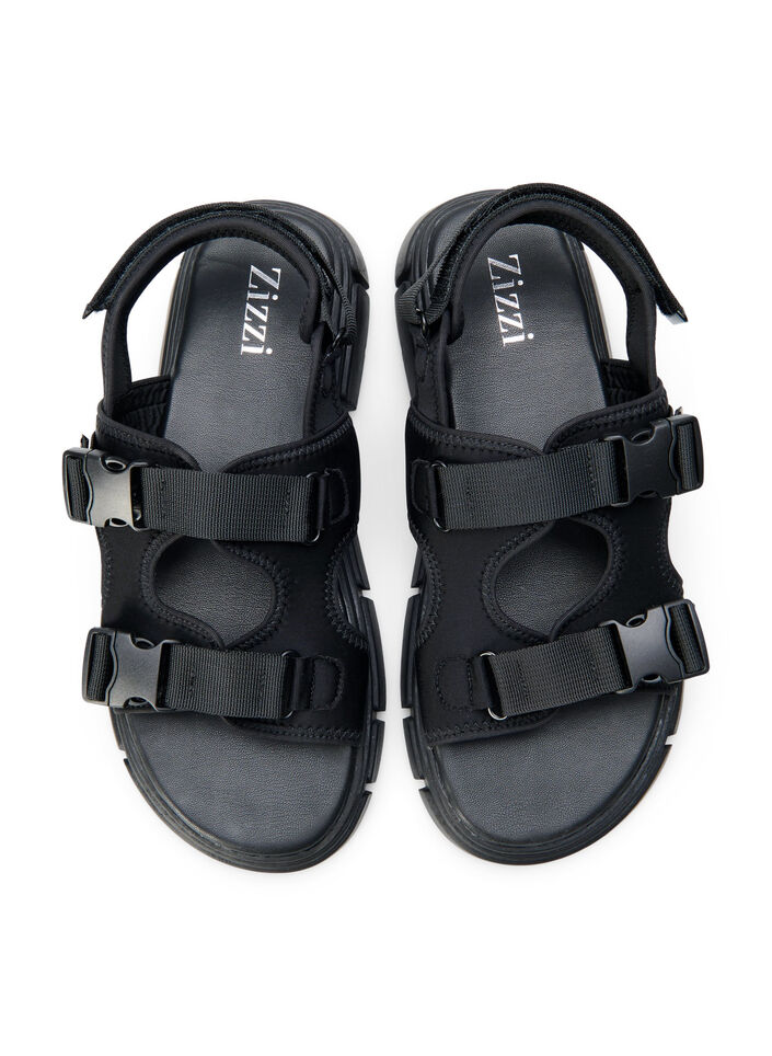 Wide fit - Sports sandal , Sort, Packshot image number 1