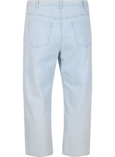 Straight fit Vera jeans med ankellængde og striber, Light Blue Stripe, Packshot image number 1