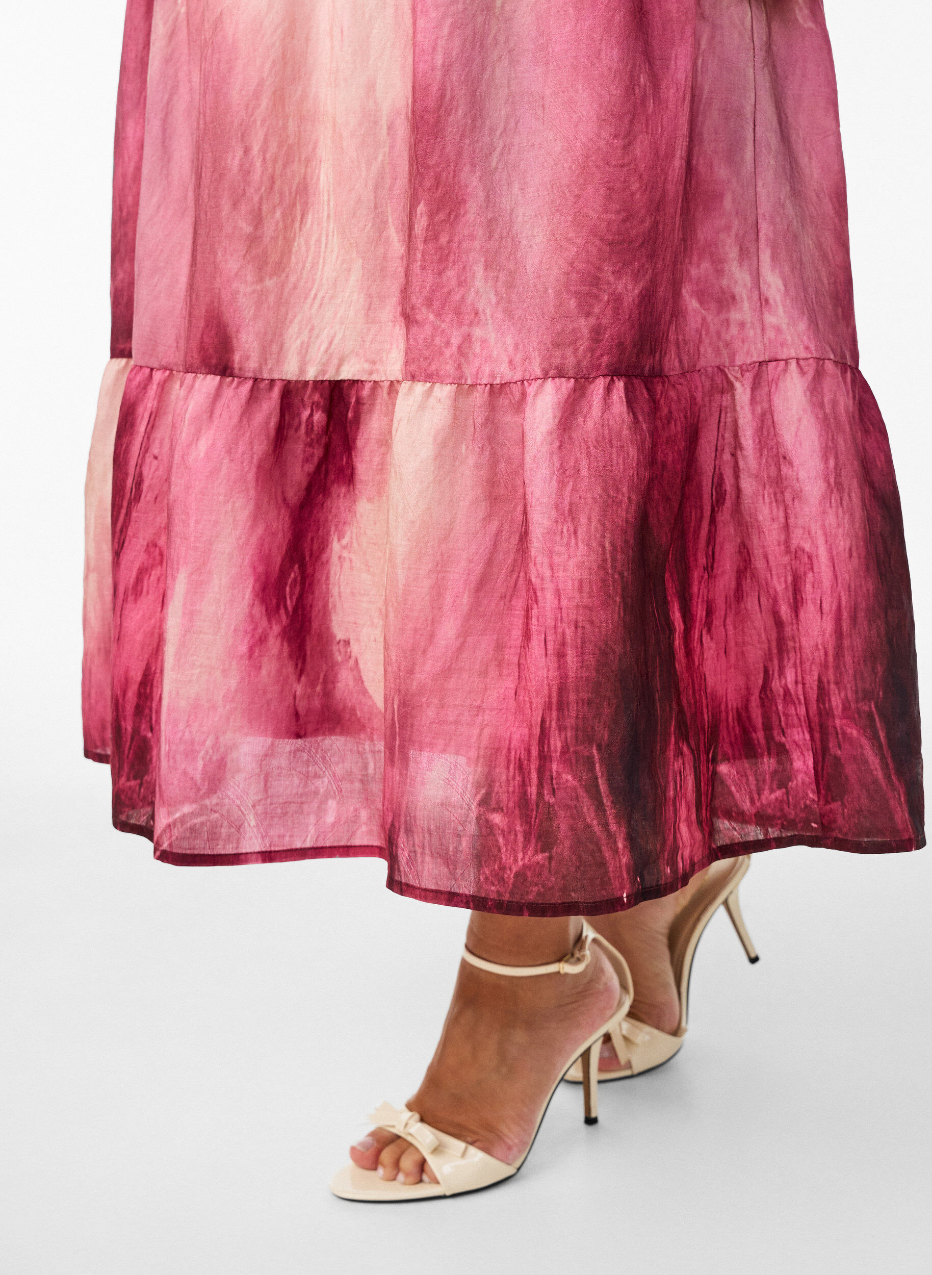 ZizziMidi festkjole med halterneck, Lyser&oslash;d, Model image number 3