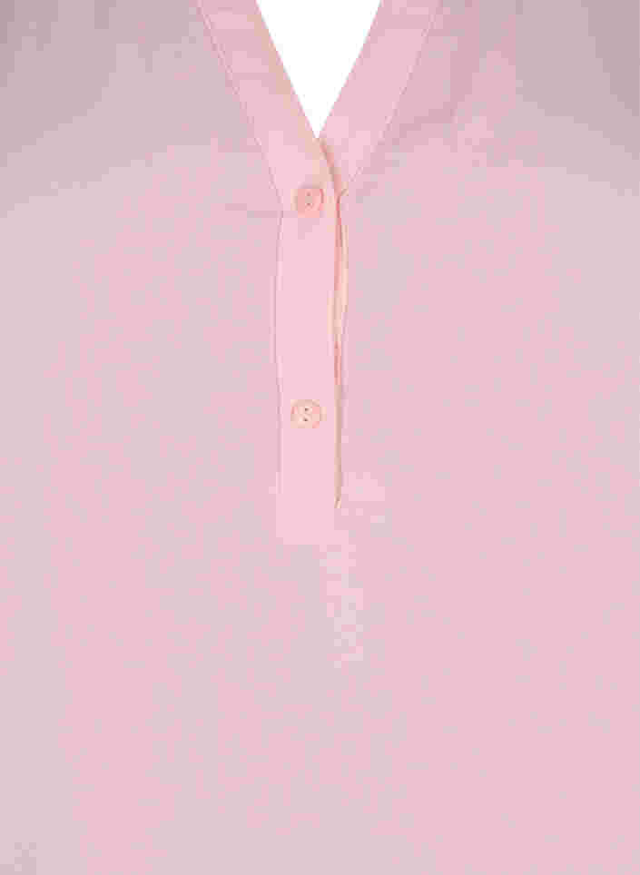 Langærmet bluse med v-udskæring, Strawberry Cream, Packshot image number 2