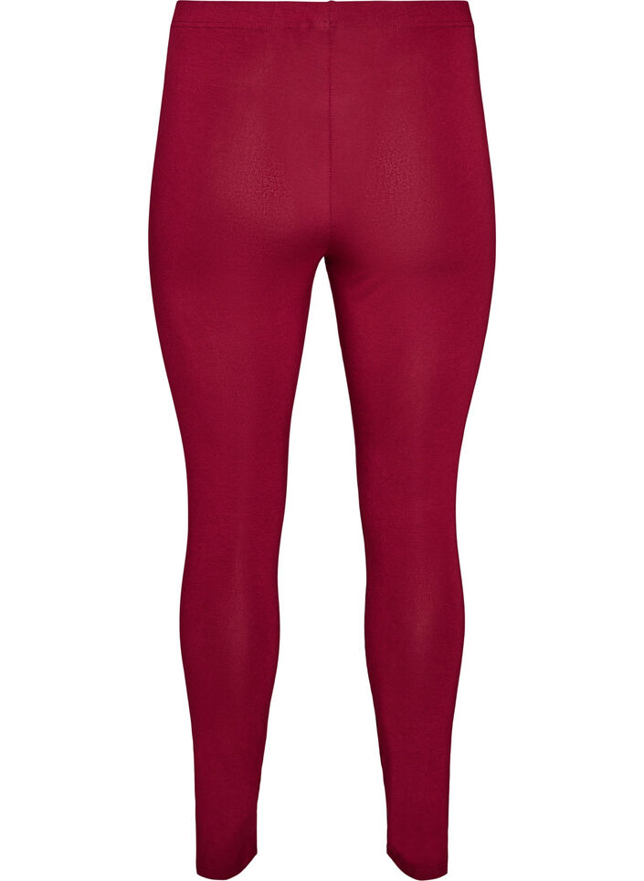 Basis leggings i viskose, R&oslash;d, Packshot image number 1