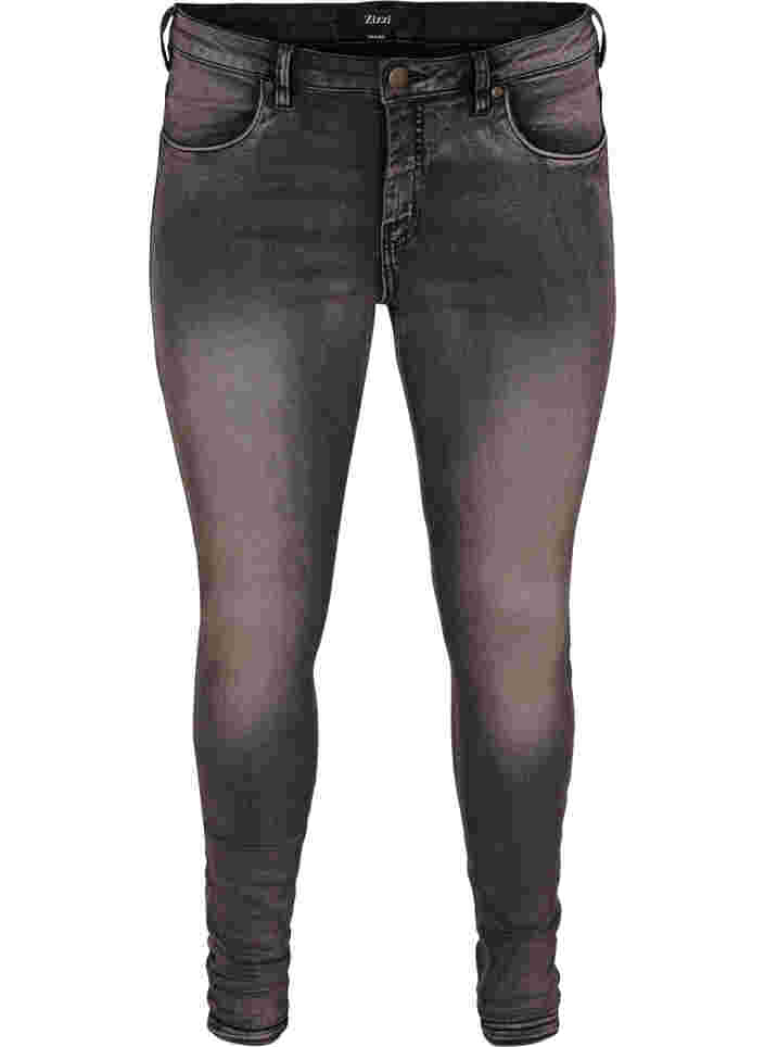 Super slim Amy jeans med høj talje, Dk Grey Denim, Packshot image number 0