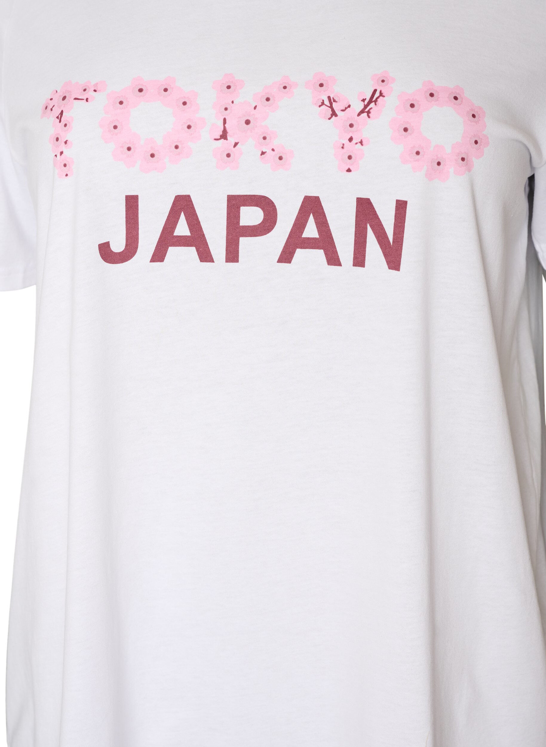 ZizziT-shirt med motiv, Hvid, Packshot image number 2