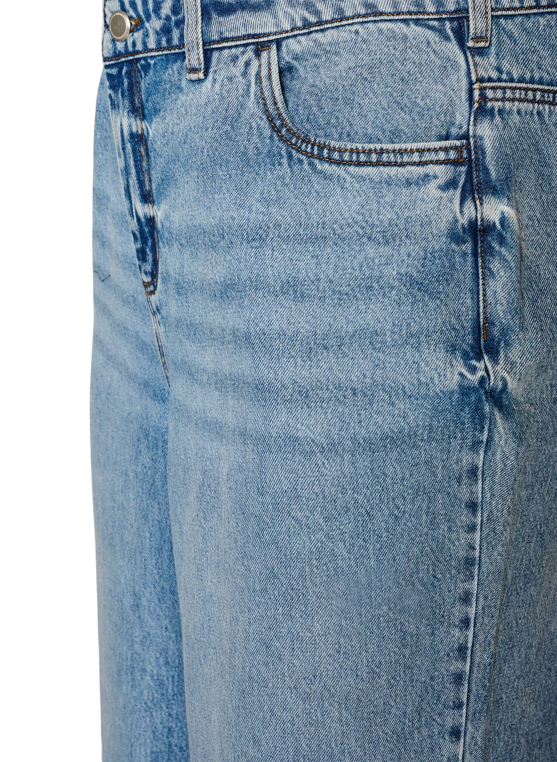 ZizziKiana straight fit jeans med h&oslash;j talje, Bl&aring;, Packshot image number 2