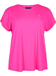 Kortærmet trænings t-shirt, Neon Pink Glo, Packshot