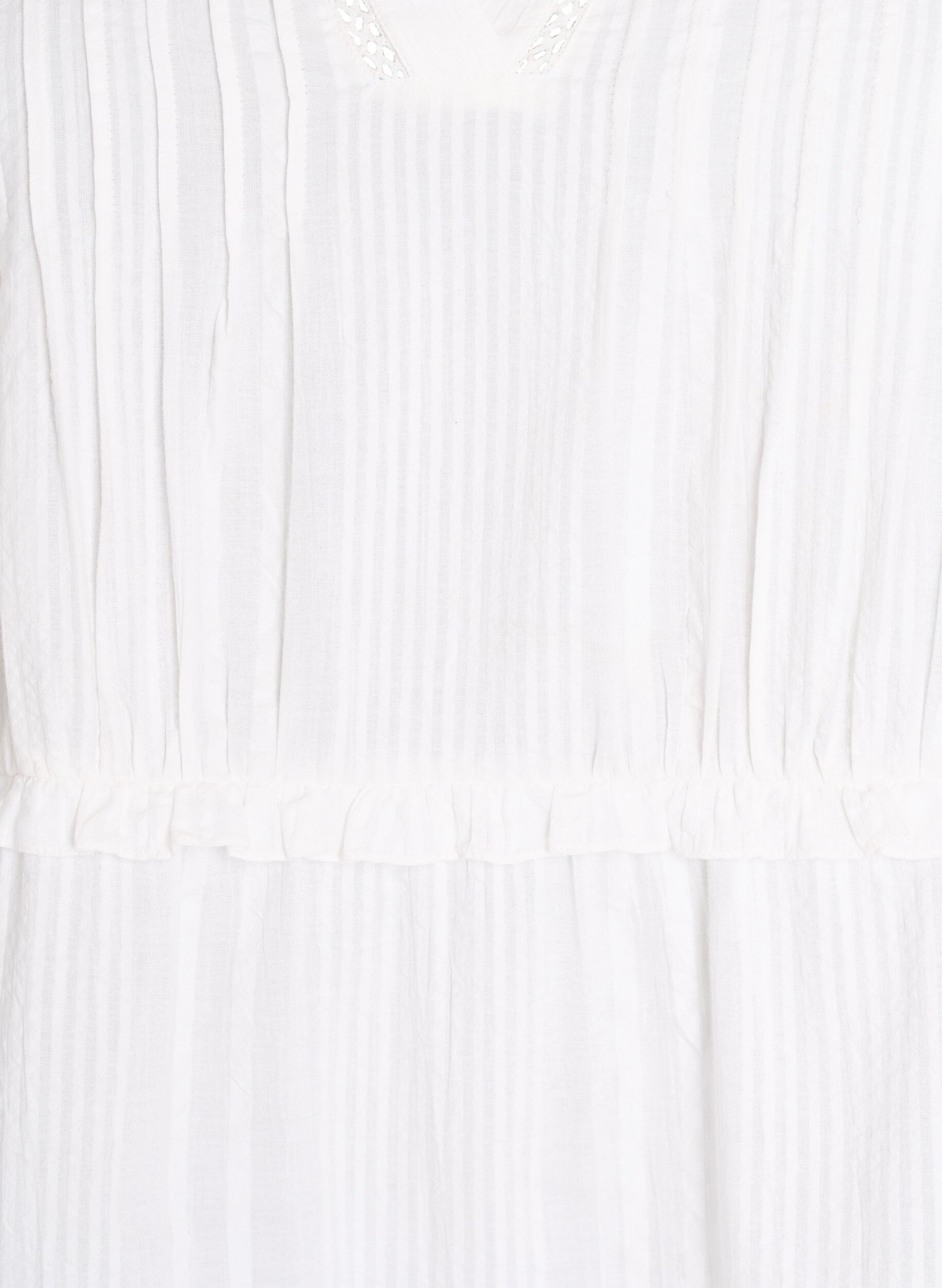 Zizzi Tunika med fl&aelig;ser og A-facon, Hvid, Packshot image number 2