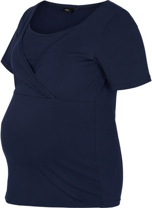 Kortærmet graviditets t-shirt i bomuld, Night Sky, Packshot image number 0