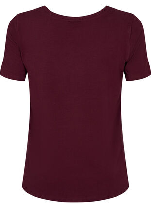 Ensfarvet basis t-shirt i bomuld, Winetasting, Packshot image number 1
