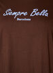 T-shirt i &oslash;kologisk bomuld med print, Brun, Packshot image number 2