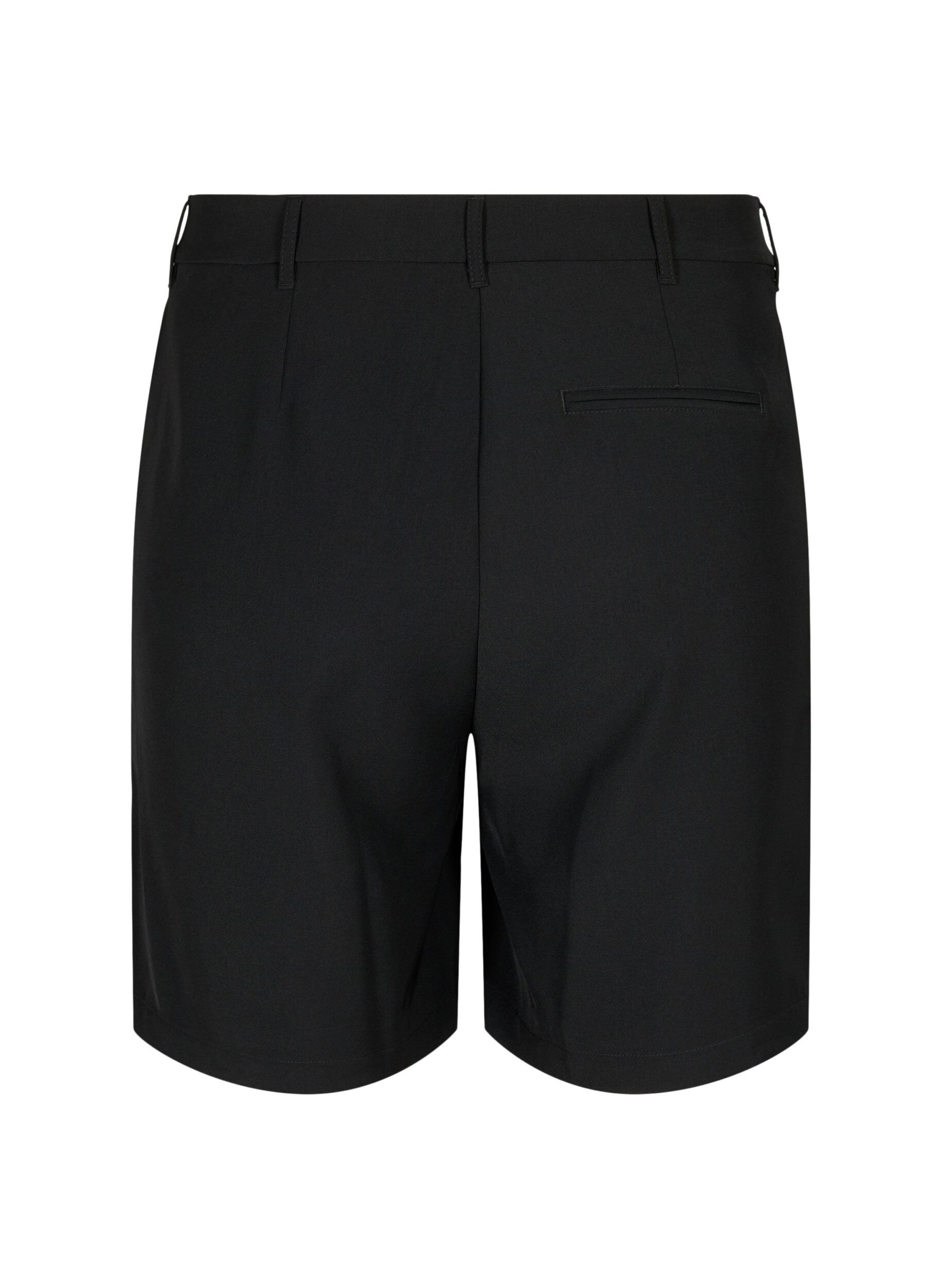 Zizzi Bermudashorts med h&oslash;j talje, Black, Packshot image number 1