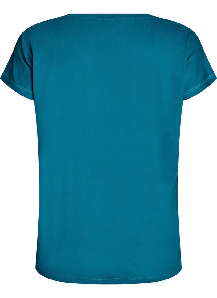 Ensfarvet tr&aelig;nings t-shirt, Gr&oslash;n, Packshot image number 1