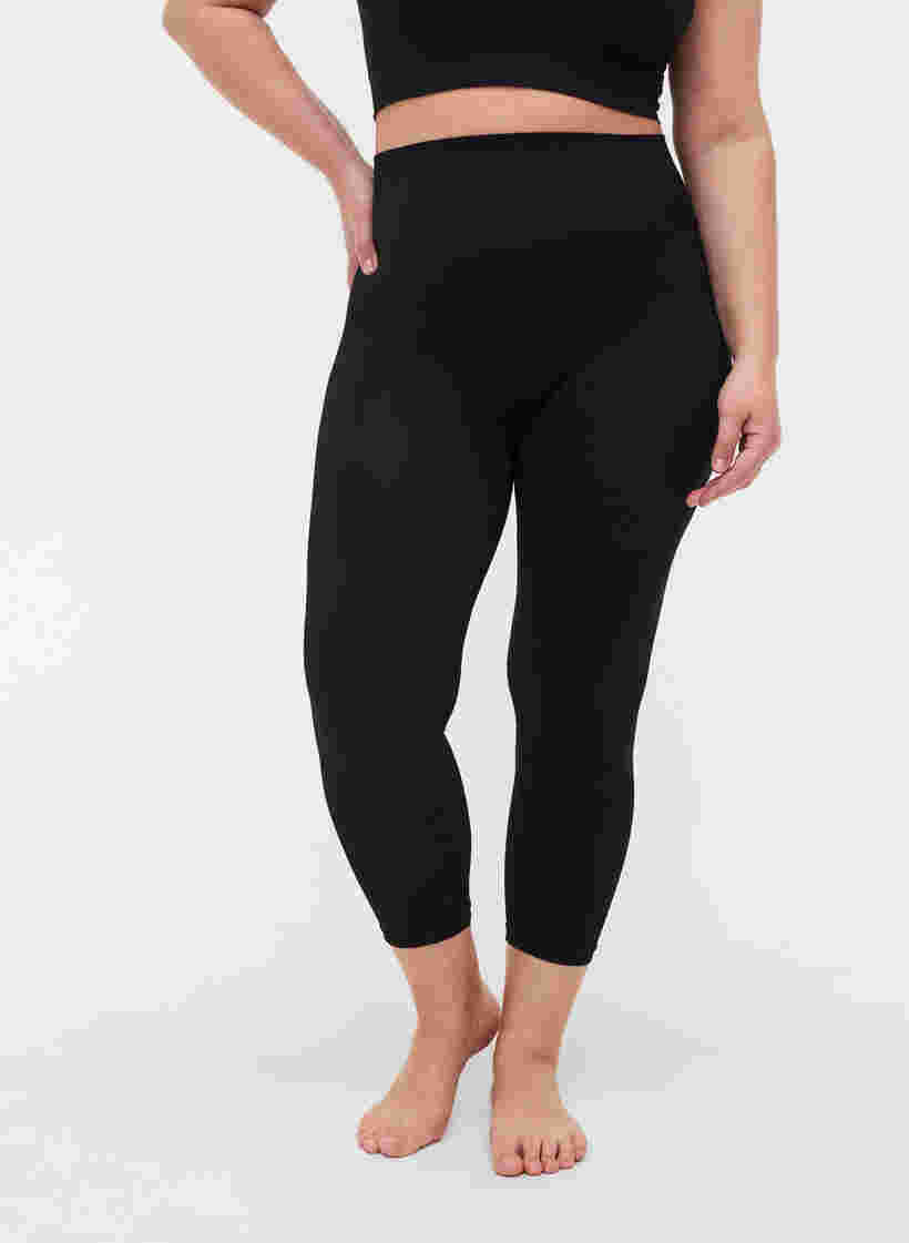 Seamless 3/4 leggings, Black, Model image number 3
