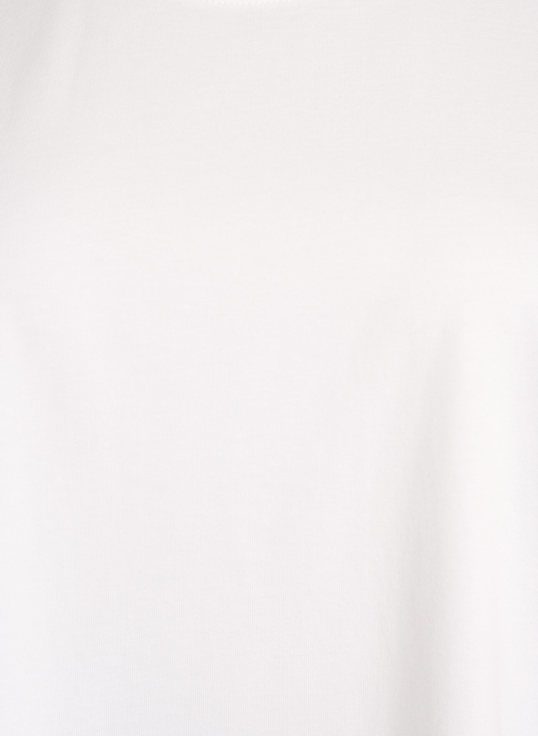 Zizzi Oversize t-shirt med 1/2 &aelig;rmer, Hvid, Packshot image number 2