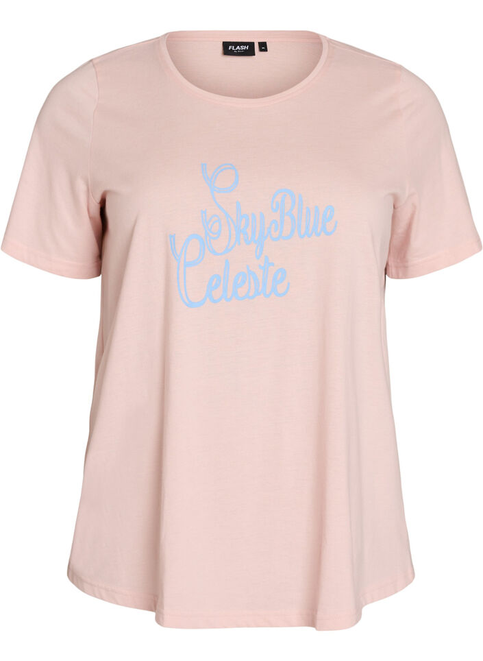 T-shirt med motiv, Lyser&oslash;d, Packshot image number 0