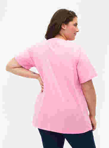 FLASH - T-shirt med rund hals, Begonia Pink, Model image number 1