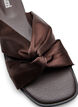 Flade sandaler med krydsede satin-stropper, Brun, Packshot image number 2