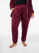 L&oslash;se bukser i velour, R&oslash;d, Model image number 2