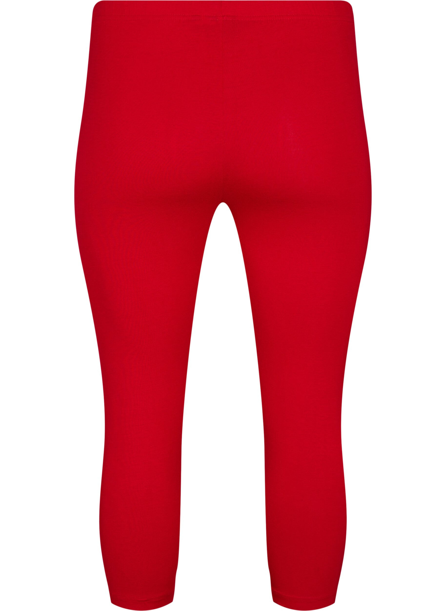 ZizziBasis 3/4 leggings i viskose, R&oslash;d, Packshot image number 1