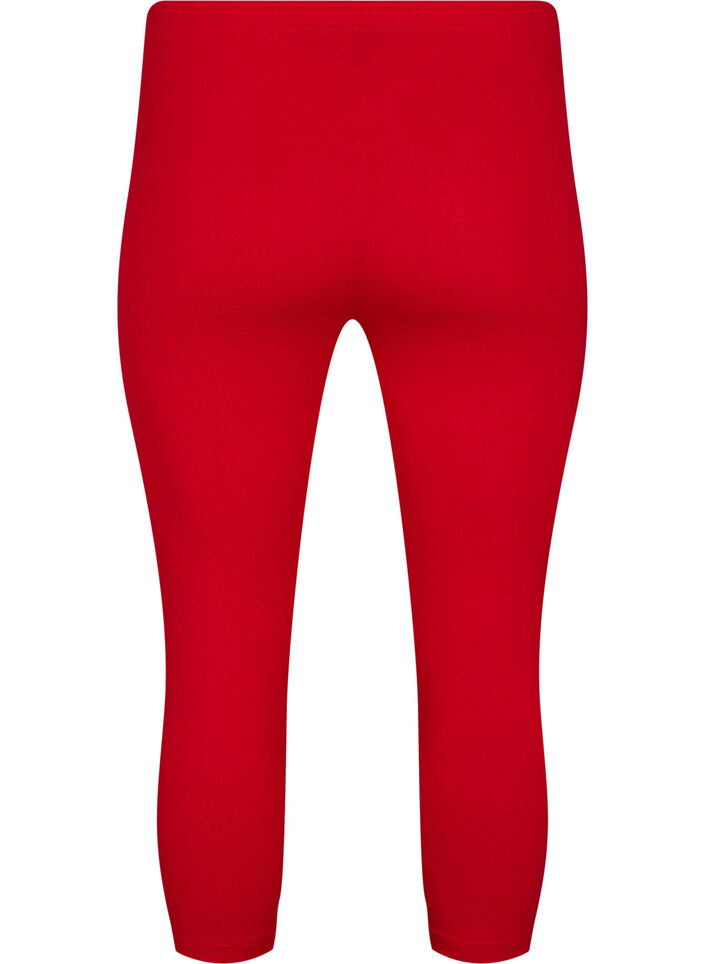 Basis 3/4 leggings i viskose, R&oslash;d, Packshot image number 1