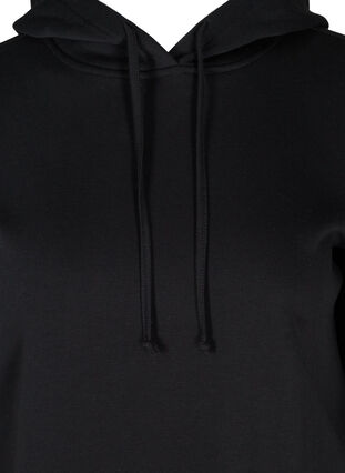 Sweatshirt med hætte, Black, Packshot image number 2