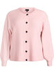 Ribstrikket cardigan med knapper, Lyser&oslash;d, Packshot image number 0