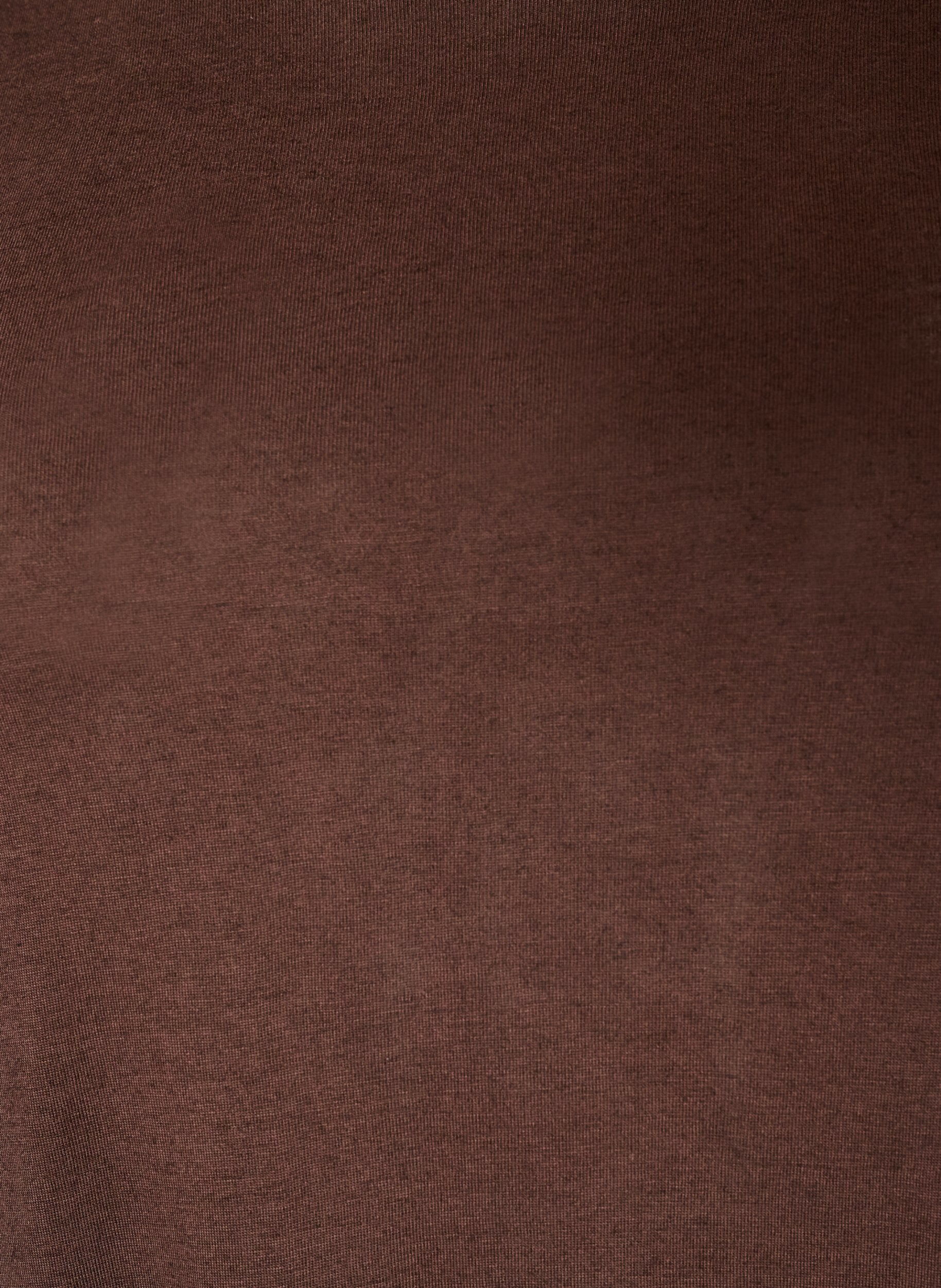 ZizziLang&aelig;rmet bluse i uld og viskose, Brun, Packshot image number 2