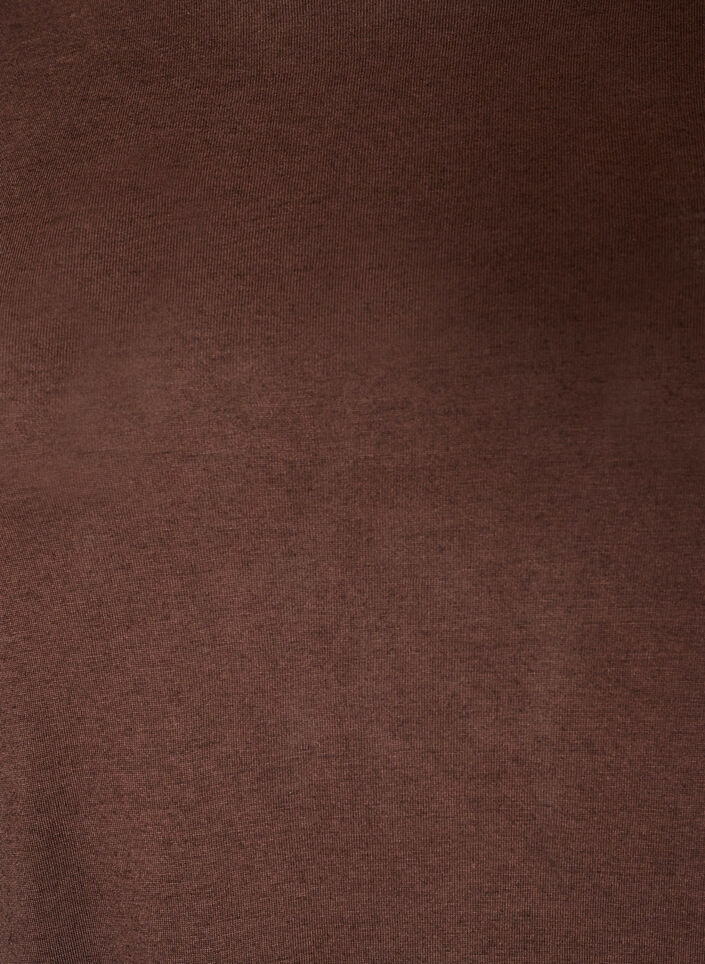 Lang&aelig;rmet bluse i uld og viskose, Brun, Packshot image number 2