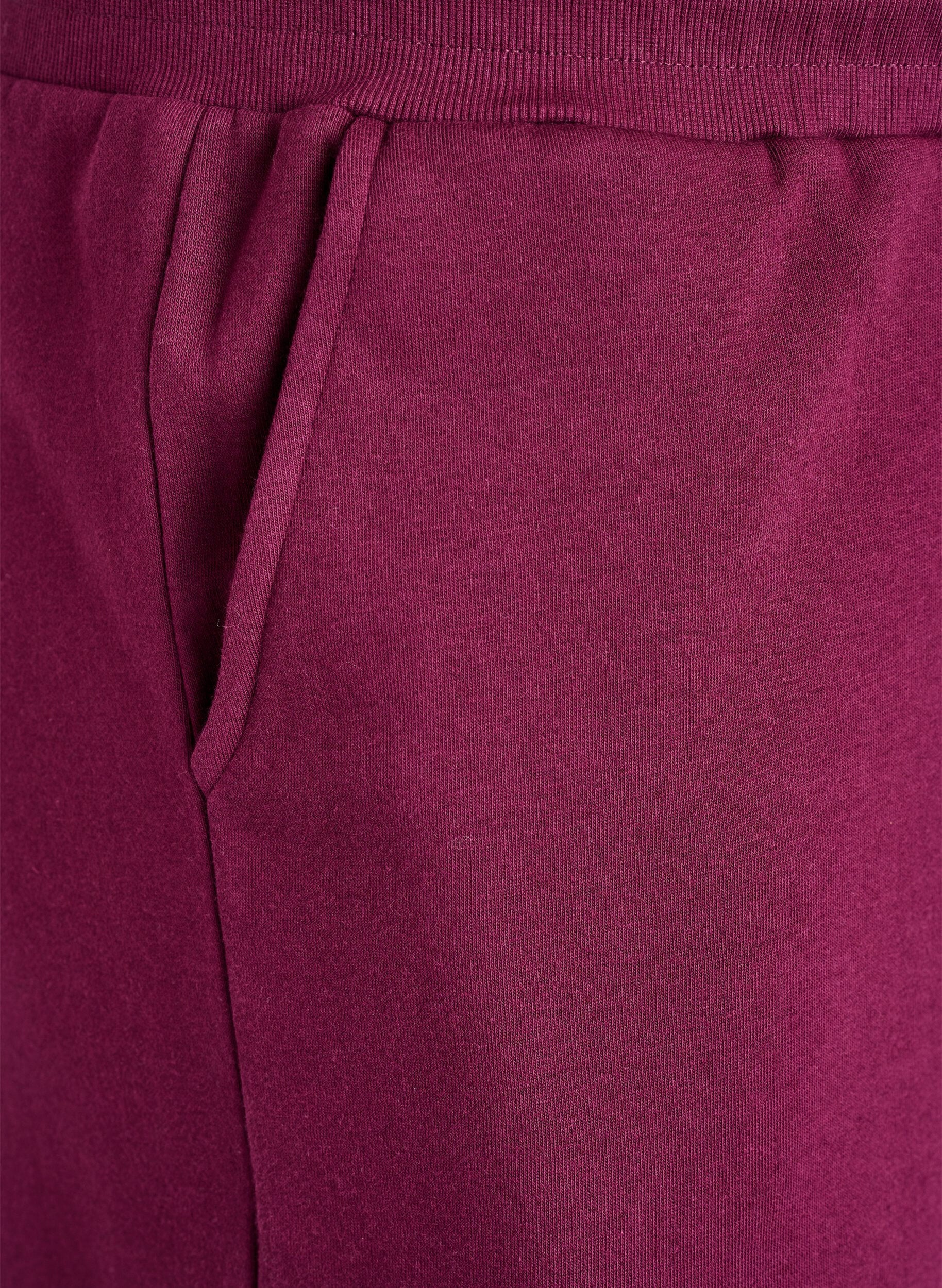ZizziSweatpants med lommer, M&oslash;rk Bordeaux, Packshot image number 2