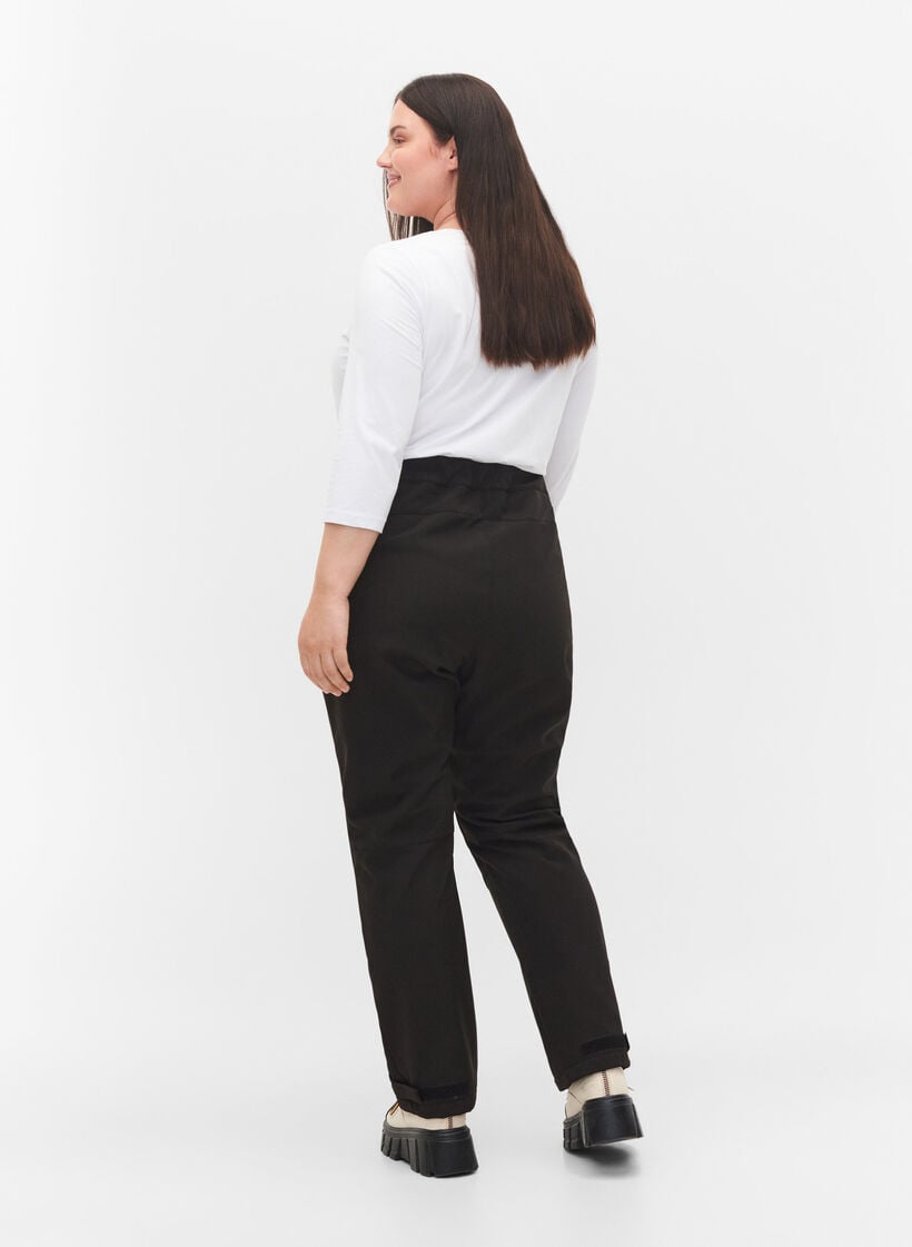 Softshell bukser med justerbar velcro, Sort, Model image number 2