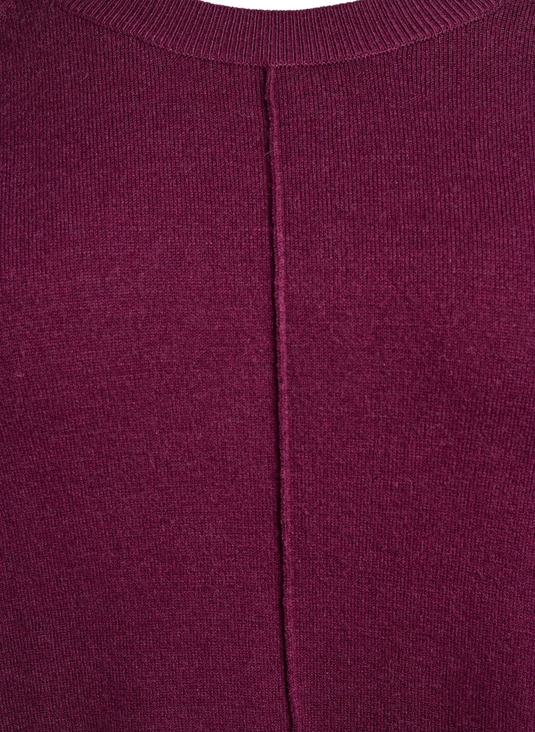 ZizziKort strikkjole med raglan&aelig;rmer og midters&oslash;m, R&oslash;d, Packshot image number 2