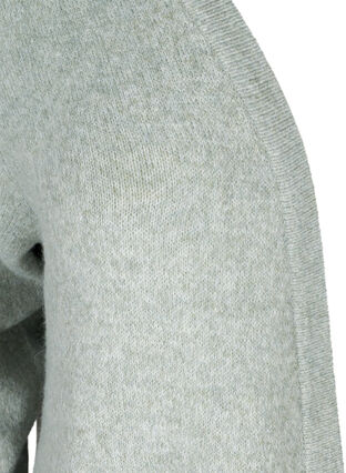 Meleret strik cardigan med lommer, Shadow Mel., Packshot image number 2