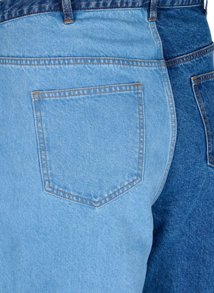 Tofarvede Mille mom fit jeans, Lt. B. Comb, Packshot image number 3